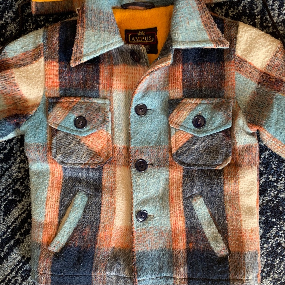 Vintage Campus Toddler Plaid Jacket